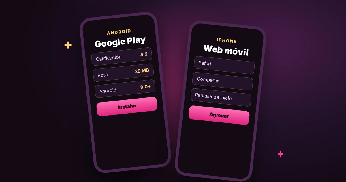 App Megapuesta: Android en Google Play y web móvil en iPhone